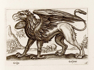 Grifo, ser mitol�gico por Antonio Tempesta.