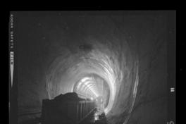 Aspecto de túneles en etapa de terminación, uso de moldajes retráctiles y hormigonado de bóveda