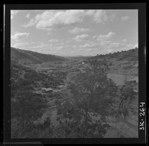 [Panorámica de las obras de construcción de la Central Hidroeléctrica Rapel]