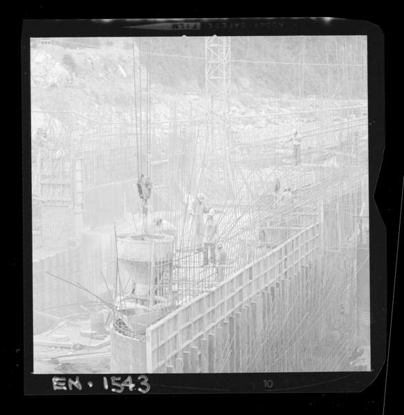 [Río Polcura; vista de las obras de construcción de la bocatoma Polcura]