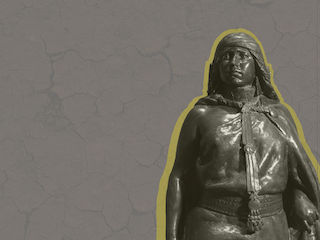 Detalle de obra Madre Araucana de Virginio Arias