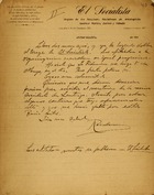 Recabarren, Luis Emilio. Correspondencia de Luis Emilio Recabarren a Alberto Martnez. Antofagasta, 1918-1920. Archivo Nacional. Fondos Varios, vol.1157. Fojas: 40, 53-57. 7 pp.