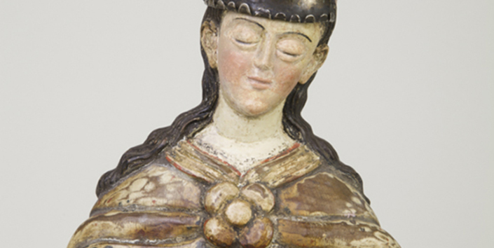 Escultura virgen de la Merced, detalle