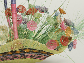 Canasto de flores, detalle