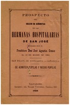 Prospecto del Colejio de Seoritas de las Hermanas Hospitalarias de San Jos. 1893