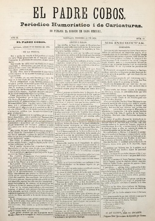 El Padre Cobos. Santiago, 19 de febrero de 1876. A�o II. N� 39. 4 pp.