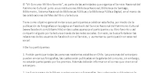 Bases del concurso Mi Libro Favorito 2018