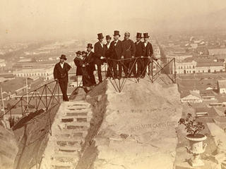 Vicu�a Mackenna en el Cerro Santa Luc�a (1874).