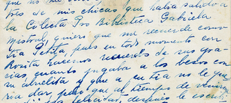 Reverso Emelina Molina colecta Biblioteca Gabriela Mistral