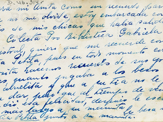 Reverso Emelina Molina colecta Biblioteca Gabriela Mistral