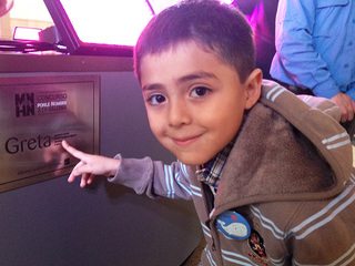 Mart�n Contreras bautiz� a la ballena como Greta.