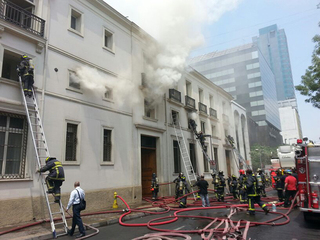 Fotograf�a Cuerpo de Bomberos de Santiago.