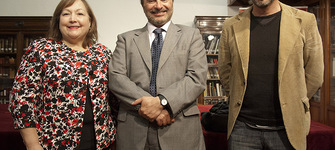 Isabel Alvarado, directora (s) Museo Histrico Nacional; ngel Cabeza, director Dibam, y Gabriel Castillo, director de I. de Esttica UC.