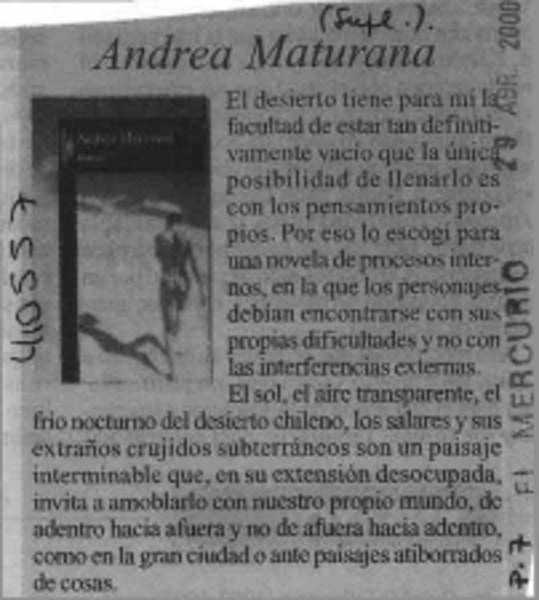 Andrea Maturana  [artículo]