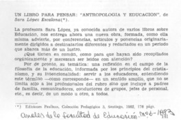 Antropología y educación"