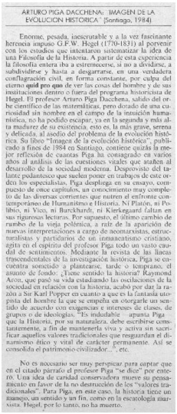 Arturo Piga Dacchena: "Imagen de la Evolución Histórica".