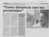 "Tomo distancia con los personajes"  [artículo] Álvaro Arroyo