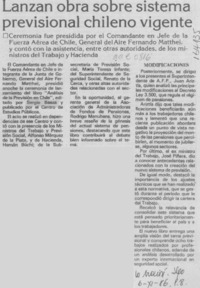 Lanzan obra sobre sistema previsional chileno vigente