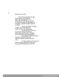 Montevideo, 7 de diciembre de 1878 : carta de Arturo Prat a Carmela Carvajal