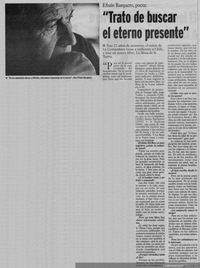 Trato de buscar el eterno presente