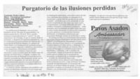 Purgatorio de las ilusiones perdidas  [artículo] Pedro Labra.