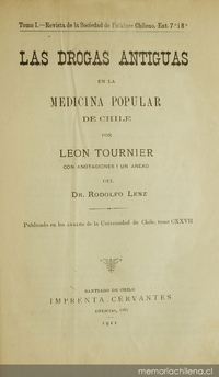 Las drogas antiguas en la medicina popular de Chile