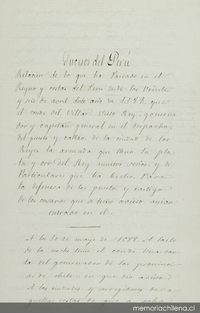 Sucesos del Perú [manuscrito] : relación de lo que ha pasado en el Reyno y costas del Peru desde los veinte y seis de abril deste año de 1588, que el conde del Villar visco rey governador y capitan general...