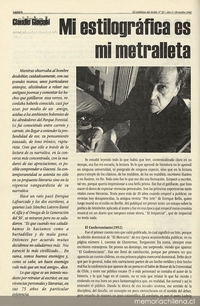 "Mi estilográfica es mi metralleta"