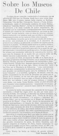 Sobre los museos de Chile