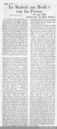 En Madrid con Heidi y con los perros