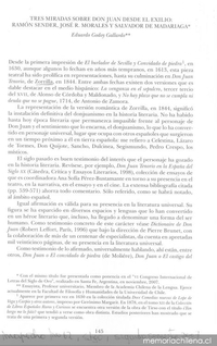 Tres miradas sobre Don Juan desde el exilio: Ramón Sender, José R. Moralesy Salvador de Madariaga