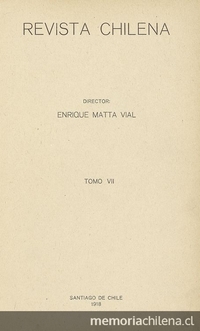 Revista chilena : tomo VII, número 19, 1918