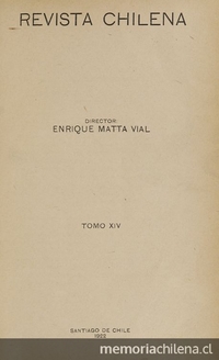  Revista Chilena. Año 4, número 54, agosto de 1922