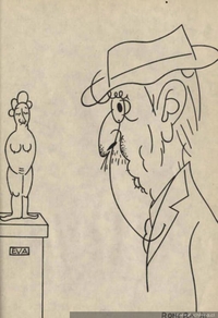 Caricatura del crítico de arte Richon-Brunet