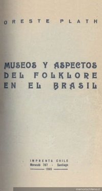 Museos y aspectos del folklore en el Brasil