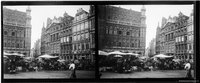 Mercado de flores, Bruselas, Bélgica, agosto 1909