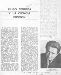 Hugo Correa y la ciencia ficción Hugo Correa y la ciencia ficción