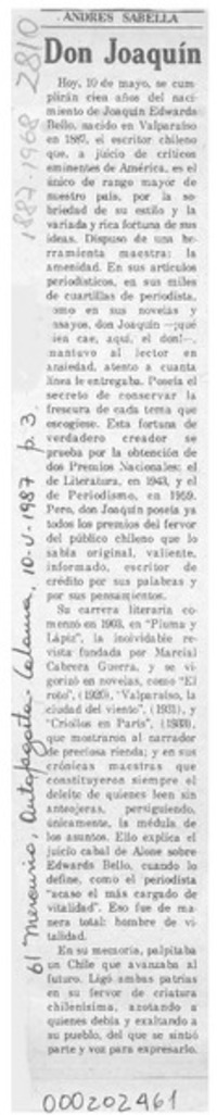 Don Joaquín Don Joaquín