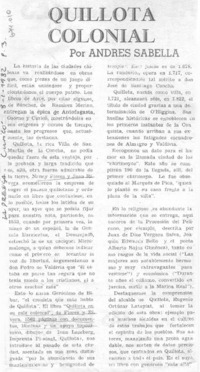 Quillota colonial Quillota colonial
