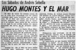 Hugo Montes y el mar Hugo Montes y el mar