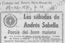 Poesía del buen mañana Poesía del buen mañana
