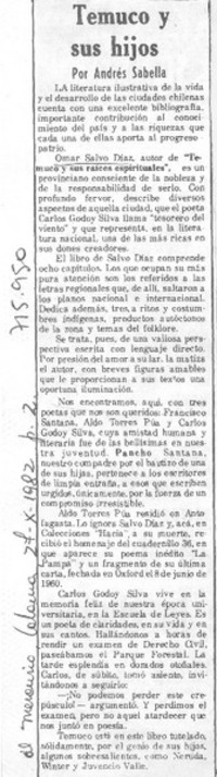 Temuco y sus hijos Temuco y sus hijos