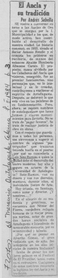 El ancla y su tradición El ancla y su tradición