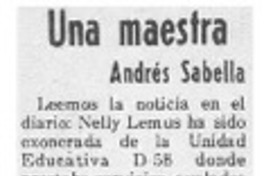 Una maestra Una maestra
