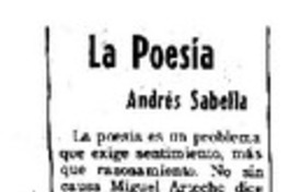 La poesía La poesía