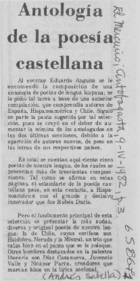 Antología de la poesía castellana Antología de la poesía castellana