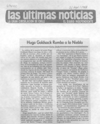 Hugo Goldsack rumbo a la niebla Hugo Goldsack rumbo a la niebla