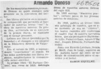 Armando Donoso Armando Donoso