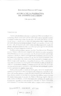 Acerca de la narrativa de Andrés Gallardo Acerca de la narrativa de Andrés Gallardo
