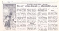 Actores y amigos despidieron a Fernando Gallardo Actores y amigos despidieron a Fernando Gallardo